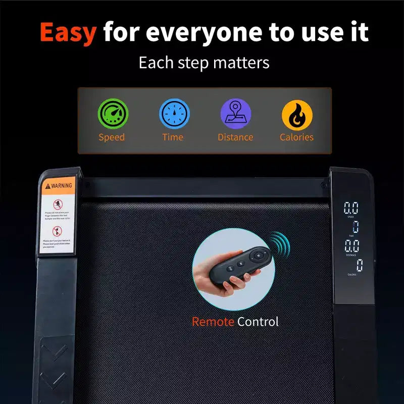 Tapis roulant portable avec inclinaison 8 niveaux, tapis de marche sous le bureau avec moteur 2.55HP, capacité 220 lbs, écran LED, design peu encombrant pour la maison et le bureau