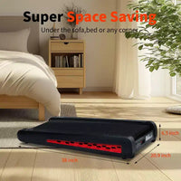 Tapis de course compact à 7 inclinaisons, tapis de marche sous le bureau avec moteur de 2,55 CV, capacité de 100 kg, écran LED, support vertical, gain de place pour un usage à domicile ou au bureau