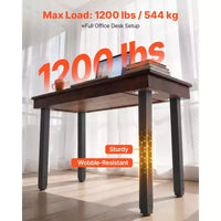 VEVOR Pieds de table reglables, pieds de meuble carres en acier 24-40 po, charge max 1200 lb, robustes, installation rapide, 4 pièces, noir