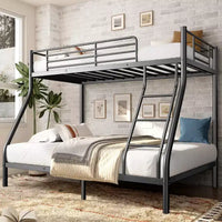 GDFStudio Nikolai lit superposé moderne en métal Twin sur Full avec design à échelle