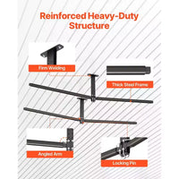 VEVOR Support de Rangement pour 2 Kayaks, Capacité Jusqu'à 113 kg, Rack de Plafond Réglable Robuste pour Garage, Noir
