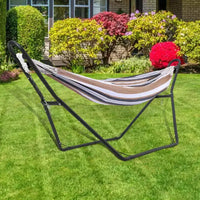 Support de hamac reglable robuste - cadre en acier portable 9-14 pi pour 2 personnes (noir, capacite 550 lb) - pour patio, balcon et arrière-cour