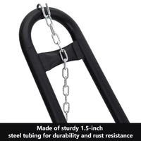Support de hamac reglable robuste - cadre en acier portable 9-14 pi pour 2 personnes (noir, capacite 550 lb) - pour patio, balcon et arrière-cour