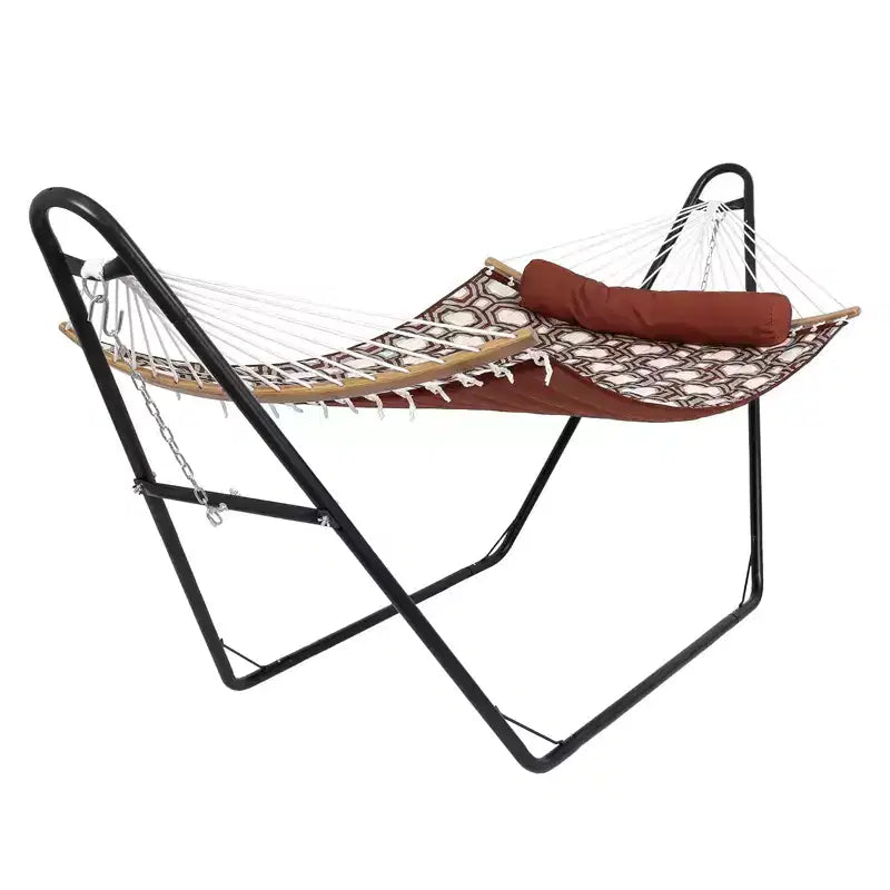Support de hamac reglable robuste - cadre en acier portable 9-14 pi pour 2 personnes (noir, capacite 550 lb) - pour patio, balcon et arrière-cour