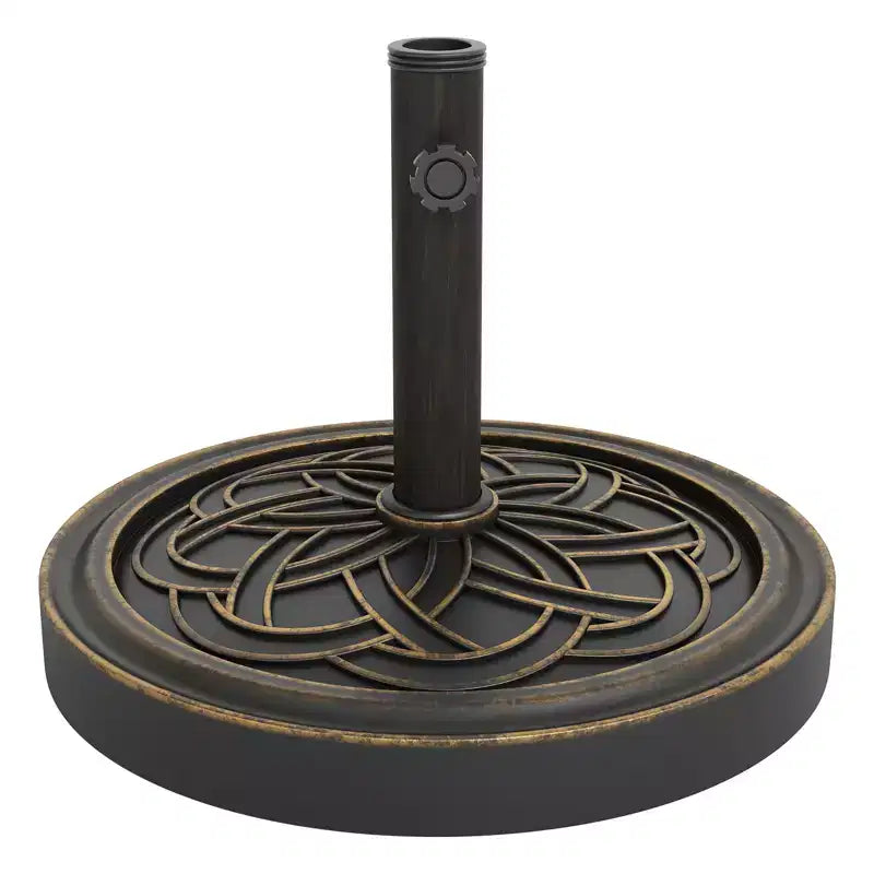 Heavy Duty Round Patio Umbrella Base, 26.5 lb Resin Stand, Adjustable Pole Adapter for 1.5-2.1  Fits 7.5-11FT Market Umbrellas
