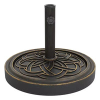 Heavy Duty Round Patio Umbrella Base, 26.5 lb Resin Stand, Adjustable Pole Adapter for 1.5-2.1  Fits 7.5-11FT Market Umbrellas