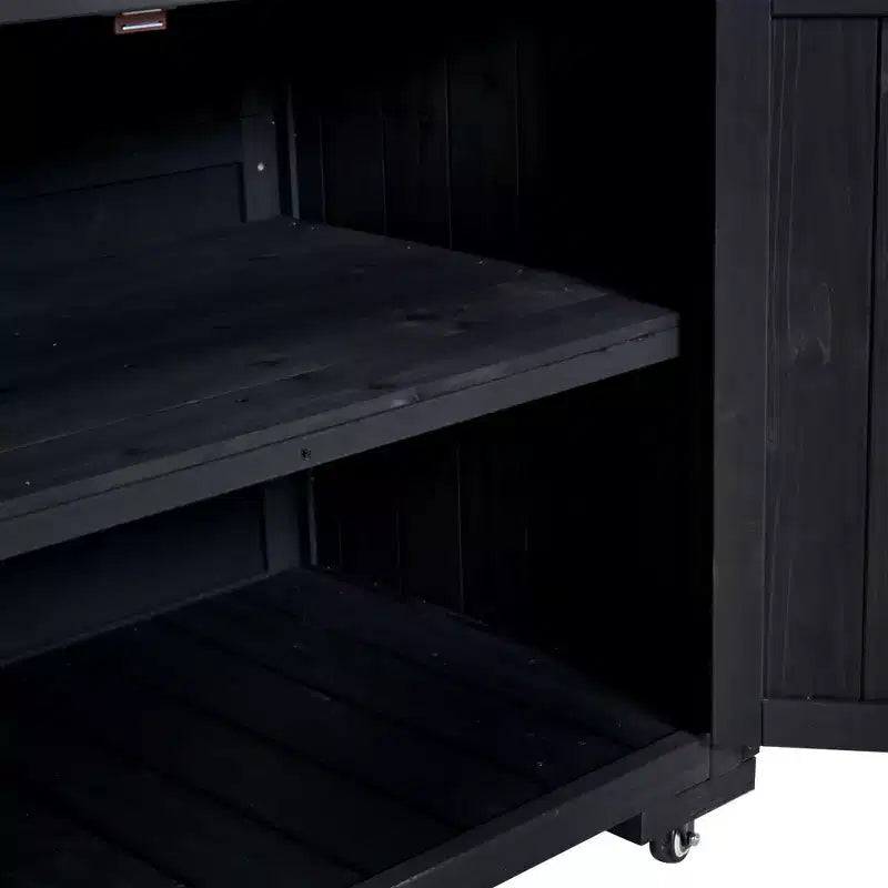 Whisen 64.9 Grande Desserte Îlot de Cuisine d'Extérieur avec Évier, Banc de Jardinage, Chariot de Barbecue Extérieur avec Plateau en Acier Inoxydable