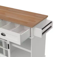 Îlot de cuisine autoportant Walker Edison 48, blanc