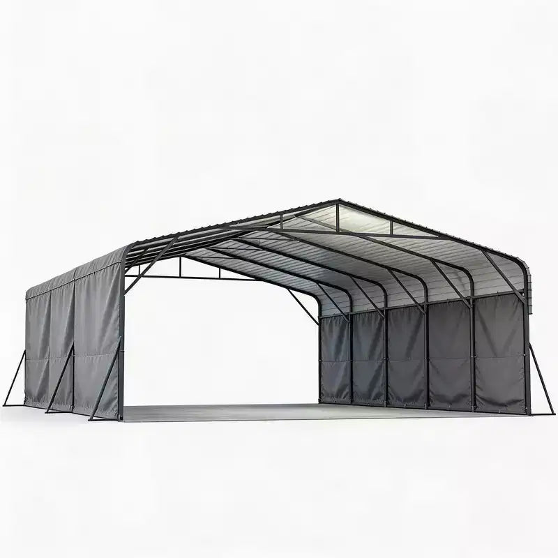Abri de voiture Carport extérieur galvanisé, Tente de véhicule étanche 20x25FT pour Jardin