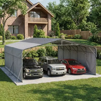Abri de voiture Carport extérieur galvanisé, Tente de véhicule étanche 20x25FT pour Jardin