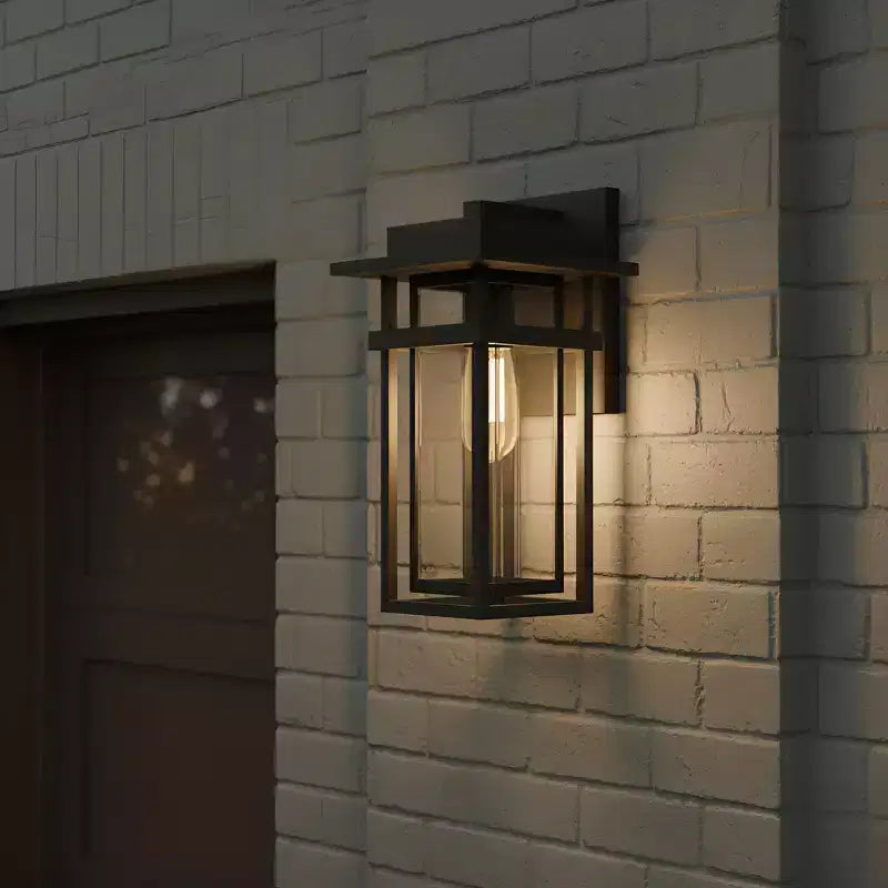 Morgan Lanterne murale d'extérieur 1 lumière, noir terre