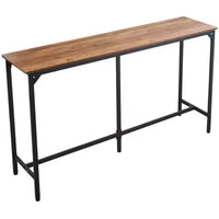VEVOR Table de bar, 1 PCS 53 Table de bar de cuisine, Tables de salle à manger hautes avec bords arrondis, Tables de cuisine rectangulaires hautes, Marron et Noir
