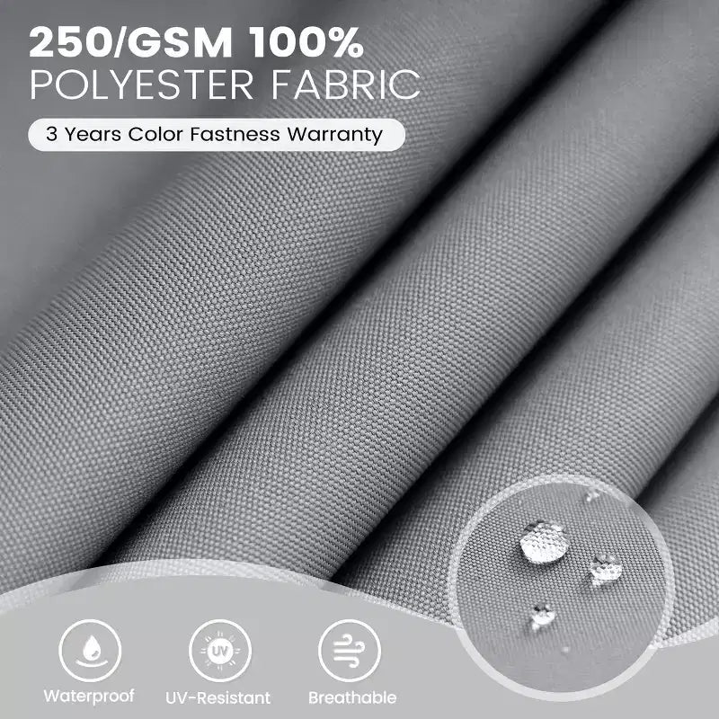 Crestlive Products Parasol cantilever de patio d'extérieur à dessus 2 niveaux 11 pi avec bandes lumineuses solaires, deporte, rotation 360, base à roue, max 350 lb