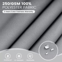 Crestlive Products Parasol cantilever de patio d'extérieur à dessus 2 niveaux 11 pi avec bandes lumineuses solaires, deporte, rotation 360, base à roue, max 350 lb