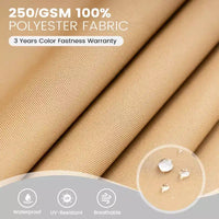 Crestlive Products Parasol cantilever de patio d'extérieur à dessus 2 niveaux 11 pi avec bandes lumineuses solaires, deporte, rotation 360, base à roue, max 350 lb
