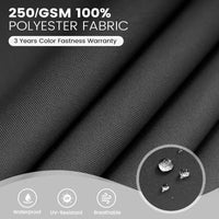 Crestlive Products Parasol cantilever de patio d'extérieur à dessus 2 niveaux 11 pi avec bandes lumineuses solaires, deporte, rotation 360, base à roue, max 350 lb