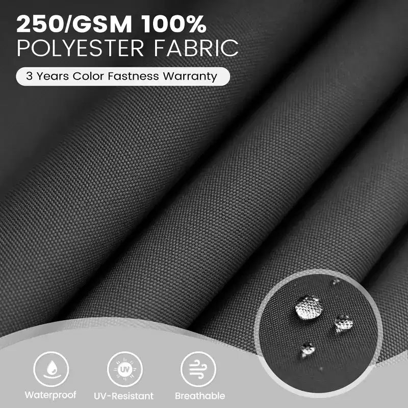 Crestlive Products Parasol cantilever de patio d'extérieur à dessus 2 niveaux 11 pi avec bandes lumineuses solaires, deporte, rotation 360, base à roue, max 350 lb