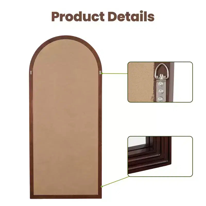 Dovelina miroir pleine longueur arche 71H x 31W miroir décoratif à poser miroir mural moderne de salle de bain pour salon salle à manger entrée chambre