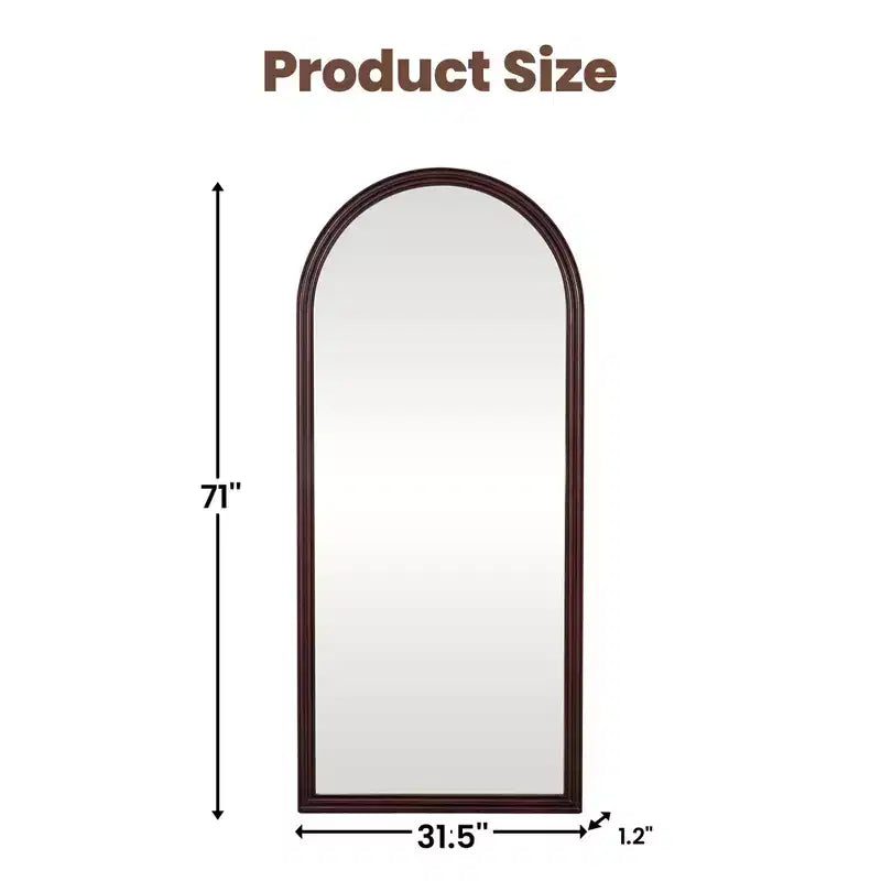 Dovelina miroir pleine longueur arche 71H x 31W miroir décoratif à poser miroir mural moderne de salle de bain pour salon salle à manger entrée chambre