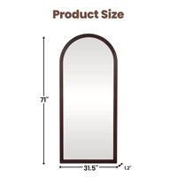 Dovelina miroir pleine longueur arche 71H x 31W miroir décoratif à poser miroir mural moderne de salle de bain pour salon salle à manger entrée chambre