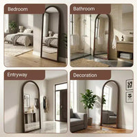 Dovelina miroir pleine longueur arche 71H x 31W miroir décoratif à poser miroir mural moderne de salle de bain pour salon salle à manger entrée chambre