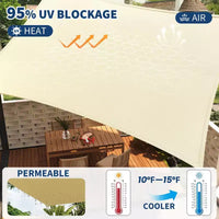 Voile d'ombrage rectangulaire 10x13 pi, toile d'ombrage anti-UV, pare-soleil d'extérieur pour patio, arrière-cour, terrasse, jardin, cour et installations