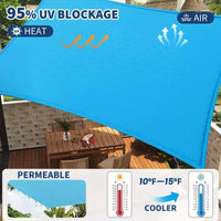 Voile d'ombrage rectangulaire 10x13 pi, toile d'ombrage anti-UV, pare-soleil d'extérieur pour patio, arrière-cour, terrasse, jardin, cour et installations