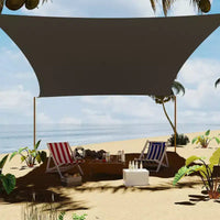 Voile d'ombrage rectangulaire 10x13 pi, toile d'ombrage anti-UV, pare-soleil d'extérieur pour patio, arrière-cour, terrasse, jardin, cour et installations