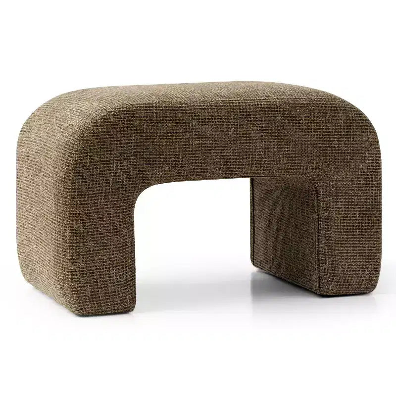 Banc rembourré moderne 29, assise d'appoint moelleuse pour petits espaces, repose-pieds ou tabouret de coiffeuse, assise moderne pour salon - Panipeachy
