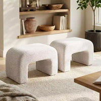 29 banc rembourré moderne, siège d'appoint doux et rembourré pour petits espaces, repose-pieds ou tabouret de coiffeuse, assise moderne pour salon-Panipeachy