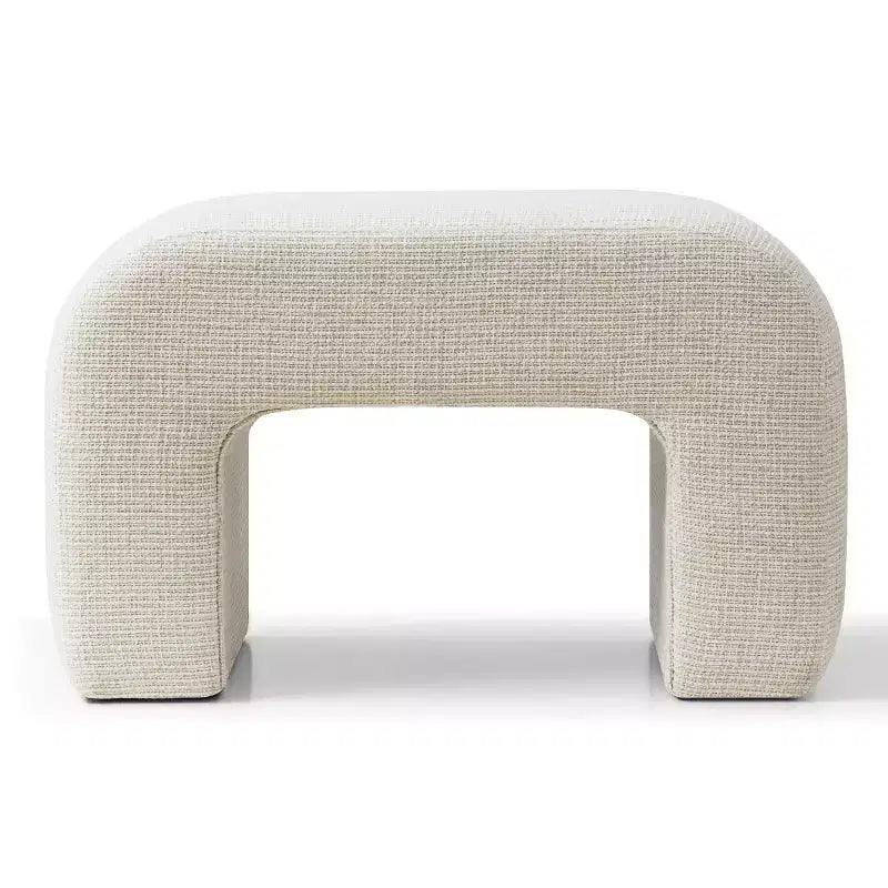 Banc rembourré moderne 29, assise d'appoint moelleuse pour petits espaces, repose-pieds ou tabouret de coiffeuse, assise moderne pour salon - Panipeachy