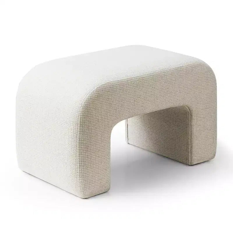 Banc rembourré moderne 29, assise d'appoint moelleuse pour petits espaces, repose-pieds ou tabouret de coiffeuse, assise moderne pour salon - Panipeachy