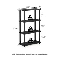 HOMLUX étagère de rangement polyvalente à 4 niveaux, bibliothèque ouverte à cadre durable pour la maison