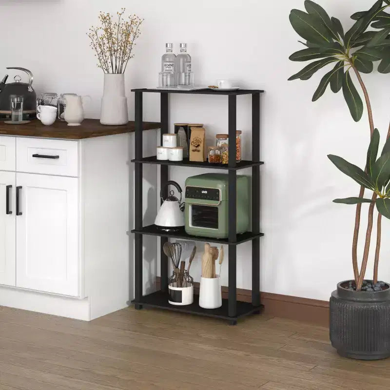 HOMLUX étagère de rangement polyvalente à 4 niveaux, bibliothèque ouverte à cadre durable pour la maison