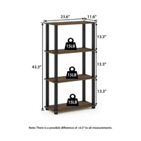 HOMLUX étagère de rangement polyvalente à 4 niveaux, bibliothèque ouverte à cadre durable pour la maison