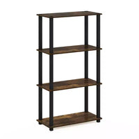 HOMLUX étagère de rangement polyvalente à 4 niveaux, bibliothèque ouverte à cadre durable pour la maison