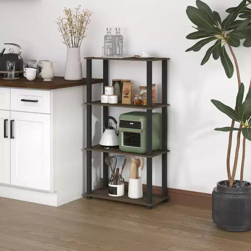 HOMLUX étagère de rangement polyvalente à 4 niveaux, bibliothèque ouverte à cadre durable pour la maison