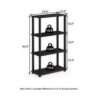 HOMLUX étagère de rangement polyvalente à 4 niveaux, bibliothèque ouverte à cadre durable pour la maison