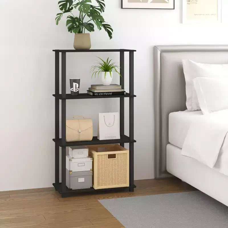 HOMLUX étagère de rangement polyvalente à 4 niveaux, bibliothèque ouverte à cadre durable pour la maison