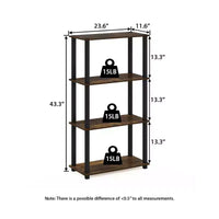 HOMLUX étagère de rangement polyvalente à 4 niveaux, bibliothèque ouverte à cadre durable pour la maison