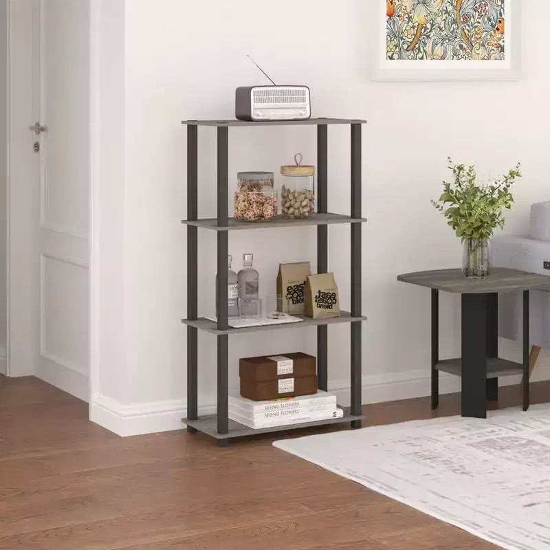 HOMLUX étagère de rangement polyvalente à 4 niveaux, bibliothèque ouverte à cadre durable pour la maison