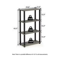 HOMLUX étagère de rangement polyvalente à 4 niveaux, bibliothèque ouverte à cadre durable pour la maison