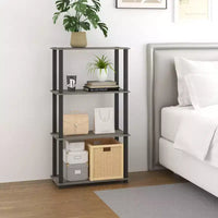 HOMLUX étagère de rangement polyvalente à 4 niveaux, bibliothèque ouverte à cadre durable pour la maison