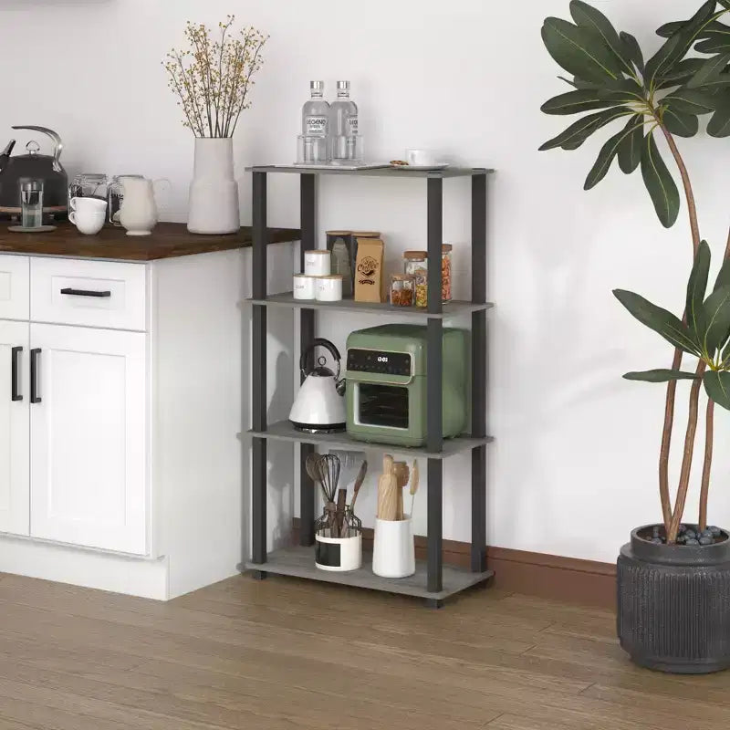 HOMLUX étagère de rangement polyvalente à 4 niveaux, bibliothèque ouverte à cadre durable pour la maison
