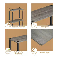 HOMLUX étagère de rangement polyvalente à 4 niveaux, bibliothèque ouverte à cadre durable pour la maison