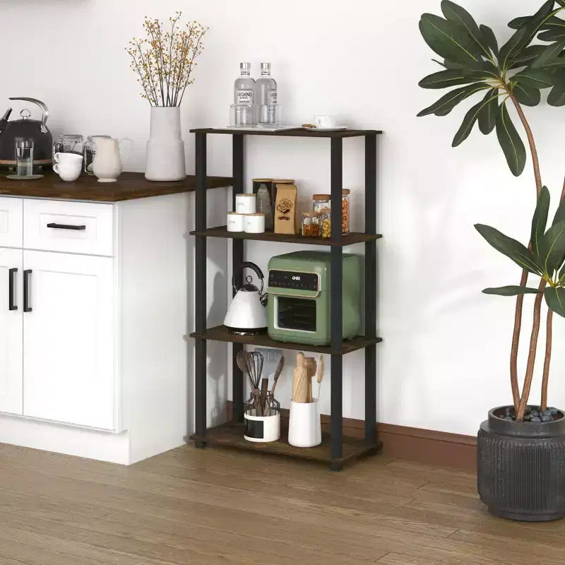 HOMLUX étagère de rangement polyvalente à 4 niveaux, bibliothèque ouverte à cadre durable pour la maison