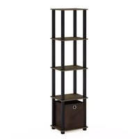 Étagère de rangement polyvalente à 5 niveaux HOMLUX avec bac en tissu, organisation à plusieurs niveaux