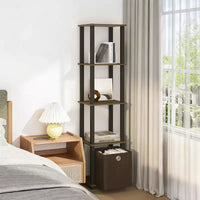 Étagère de rangement polyvalente à 5 niveaux HOMLUX avec bac en tissu, organisation à plusieurs niveaux