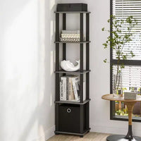 Étagère de rangement polyvalente à 5 niveaux HOMLUX avec bac en tissu, organisation à plusieurs niveaux