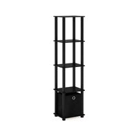 Étagère de rangement polyvalente à 5 niveaux HOMLUX avec bac en tissu, organisation à plusieurs niveaux